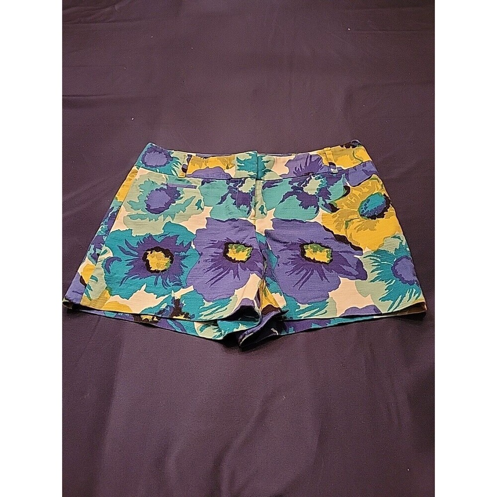 EUC Loft Floral Print Shorts - Size 2 - Blue/Green POPPY? bin 1
